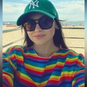 Urban Outfitters Rainbow Striped Crop Top